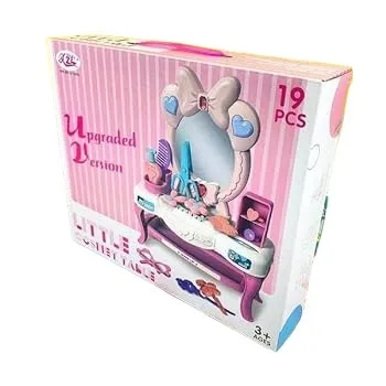 Beauty Set Girls Cosmetic Dresser Table Dress up Makeup Pretend Play Toys Simulative Toy Make up with Light and Music Makeup for Kid image 5