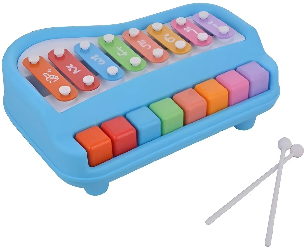 Colorful Kids Piano Xylophone Toy with 8-Scale Music - Educational Music Instrument for Toddlers