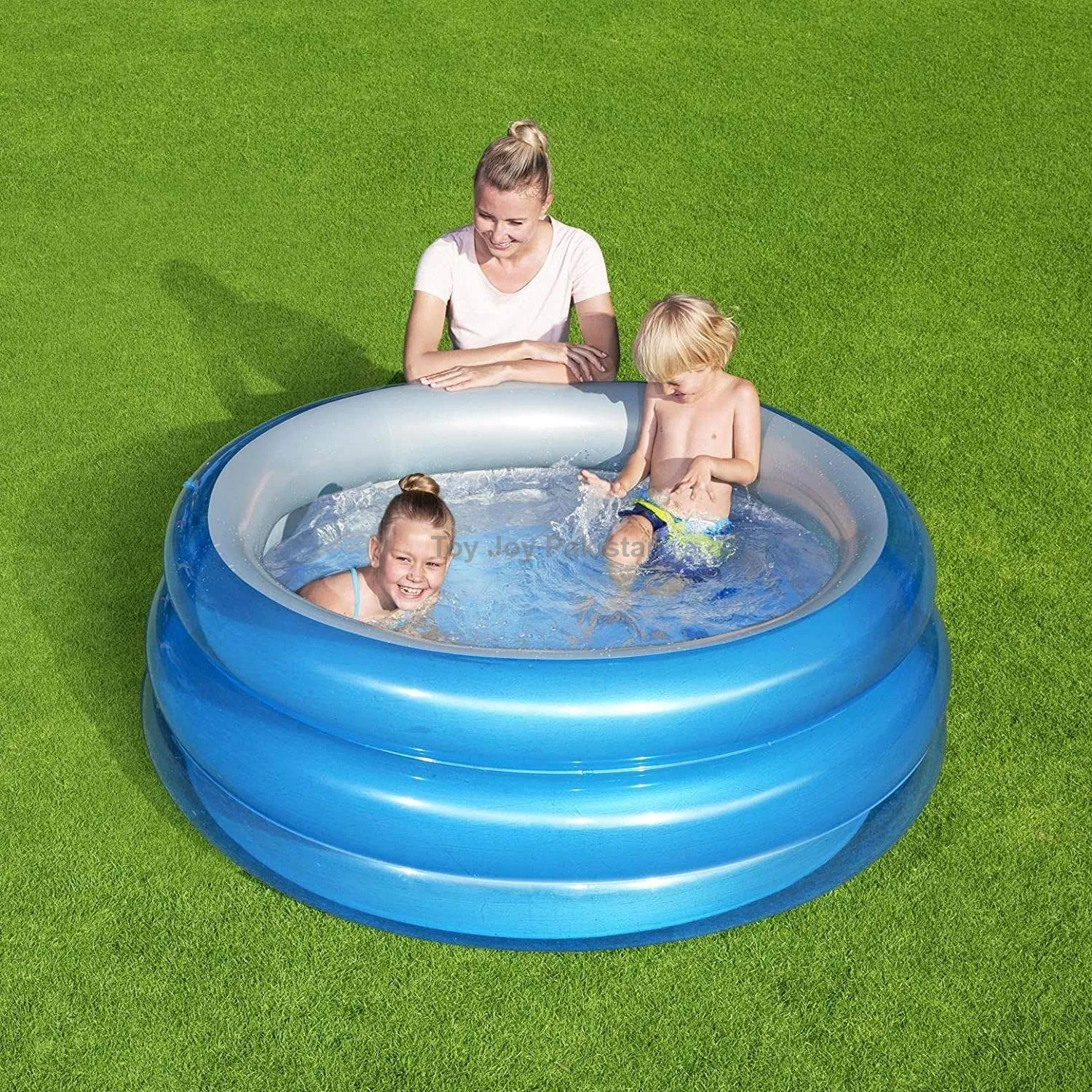 Bestway Pool 59"x21" Big Metallic 3 Ring Baby Pool