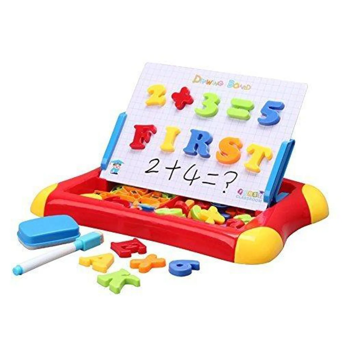 Writing And Drawing Board With Magnetic Letters And Alphabets