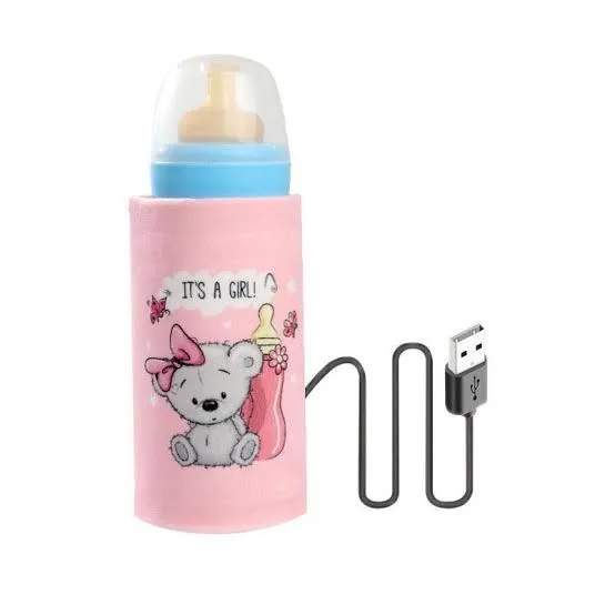 USB Baby Bottle Warmer, Portable Car Travel Heating Milk Bottle Warmer Foldable,Travel Mug Temperature Control Breast Milk Cup,Keep Baby Milk Warm image 7