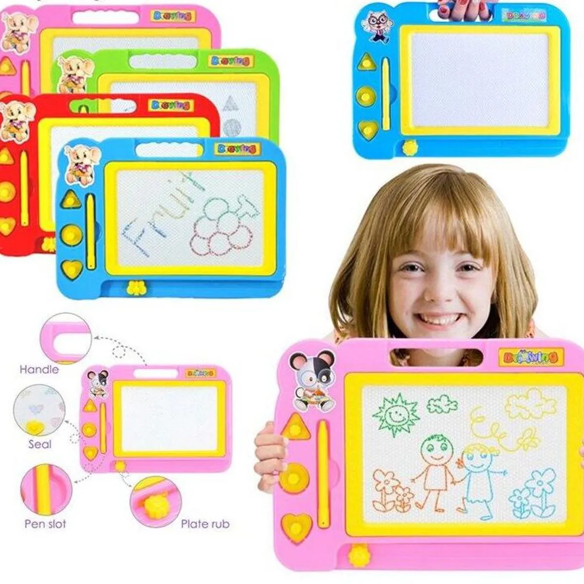 Magnetic Learning Drawing Board Erasable Doodle Board Educational Writing And Sketching Pad for Kids Travel Games Educational Toys