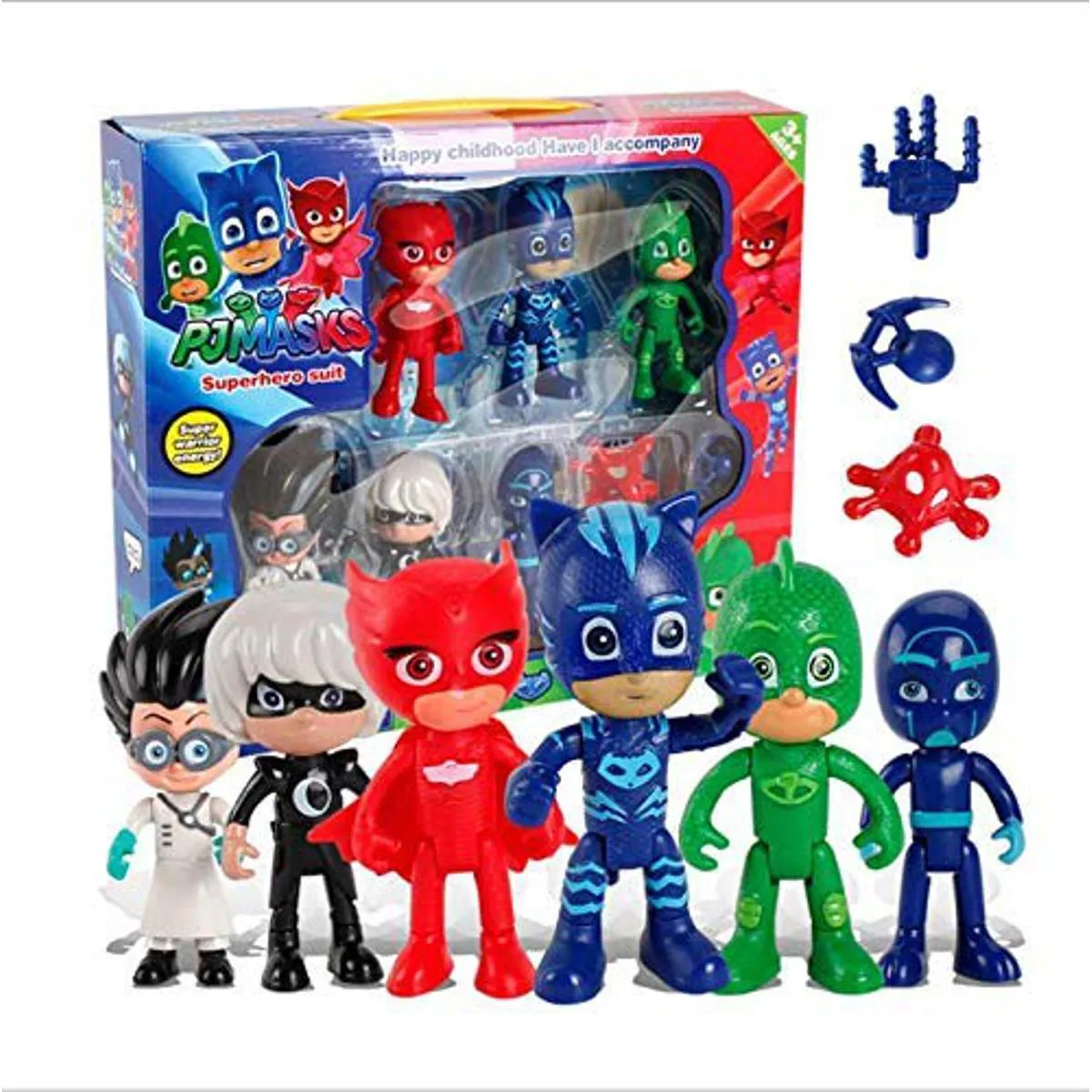 PJ Masks 6 Action Figures and Accessories Set – 4 inches image 2