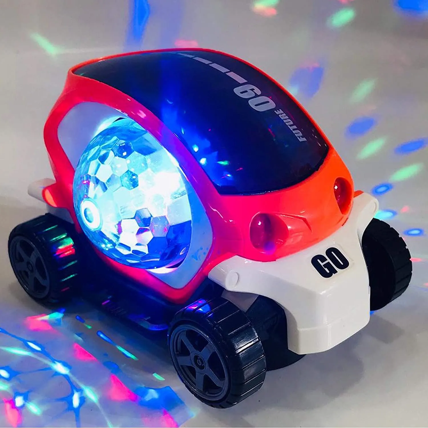360 Degree Rotating 09 Car Musical Car Rotate 360° with Flashing Light & Music With Bump And Go Toy  (Multicolor) image 2