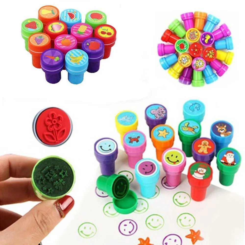 Assorted Stamps for Kids, Children Cartoon Stampers, Emoji Stampers, Dinosaur Stampers, Zoo Safari Stampers Kit Self Inking Stampers Decorate Cards Crafts For Kids image 4