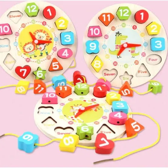 Wooden Shape Sorting Clock Educational Toy

Wooden Learning Clock Teaching Time Shape Sorting Number Blocks Puzzle Toy

Wooden Clock With Beads image 2