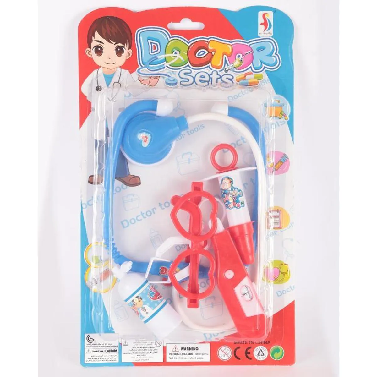 Girls Doctor Set - Blue - 6 Pieces without lights and music