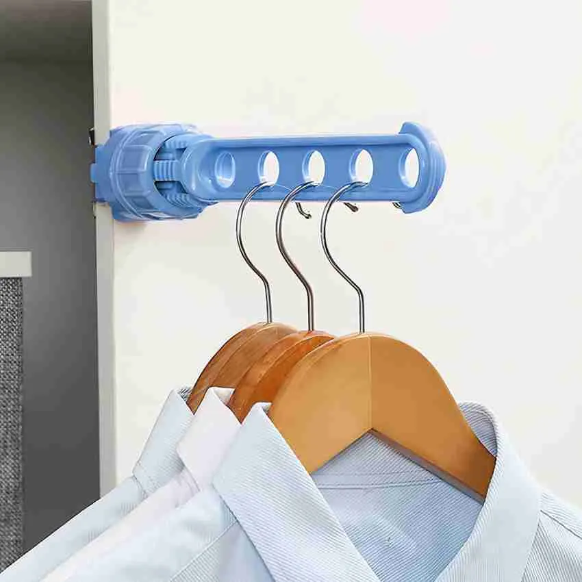 Window Frames Clothes Horse, Clothes Fan for Wall Interior Window Door 5 Hole Clip Hanger Holes Hanging Rack for Inside, Outside, Travel, Hotel Dignified image 4