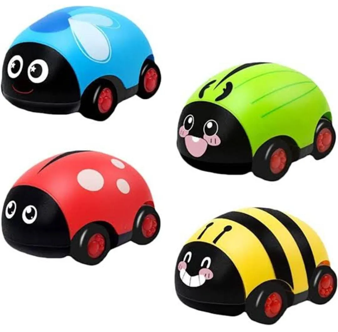 4 Pcs Ladybug Pull Back Car Educational Toys For Toddlers Party Favors Infant Car Toys Educational Toys For Kids Ladybug Toys Pull Back Cars Kids Trucks Sports Car Abs Grasp Child image 8