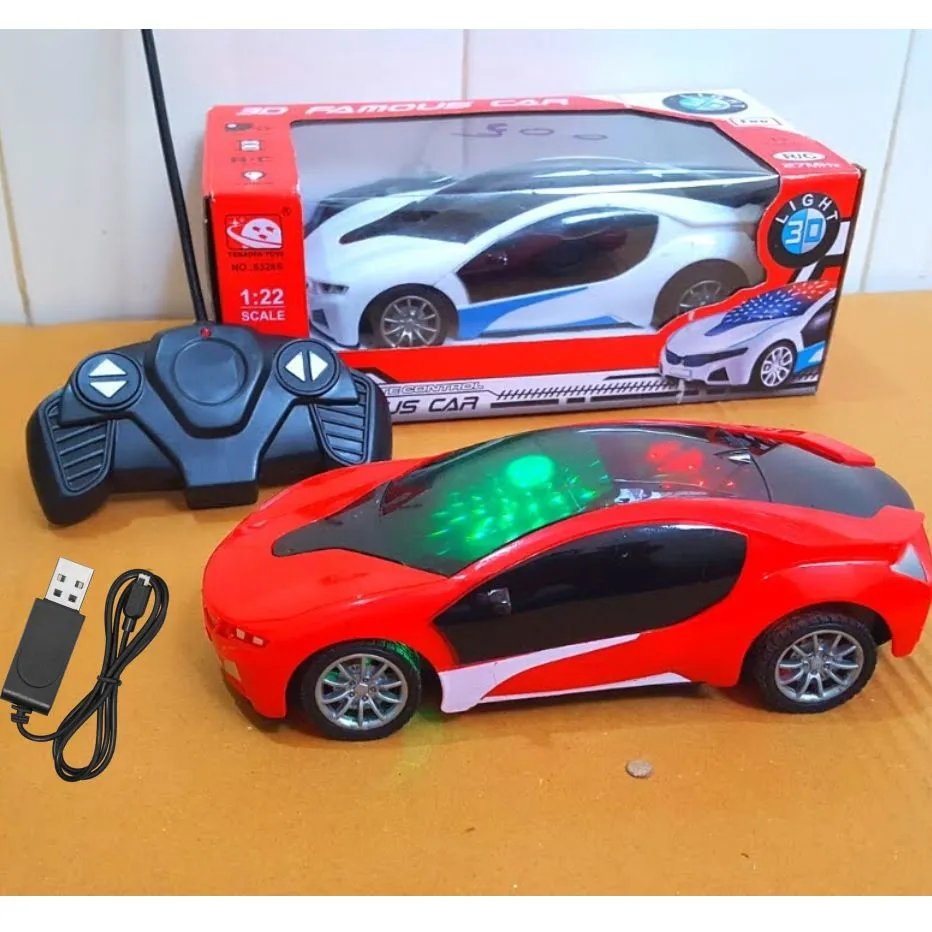 3D Famous Car Remote Control Car With 3D Lights - Rechargeable image 2
