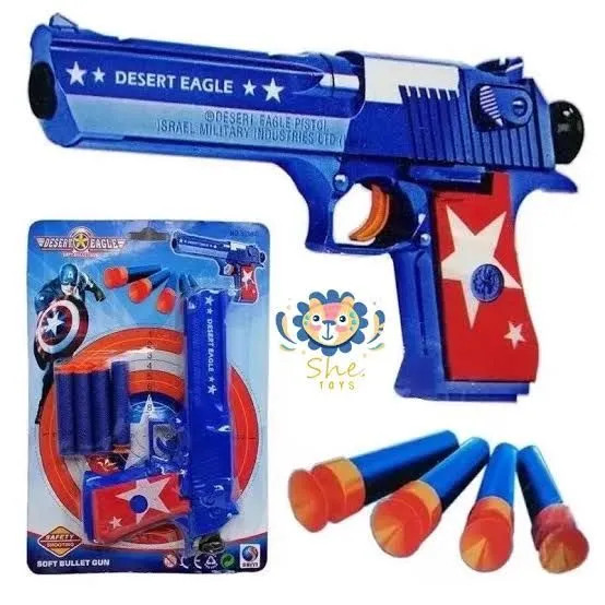 Captain America Soft Bullets Toy Gunn Foam Darts Shooting Toy Small size image 5