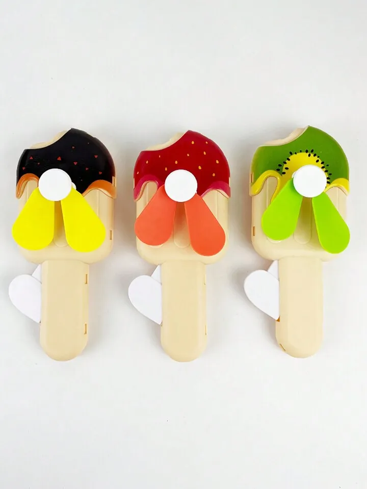 Interesting Palm Pressure Mini Fan Fruit Shape Cute Squeeze Toys / Cool Summer Fan/ Fan Without Battery (Multi Color)  image 7