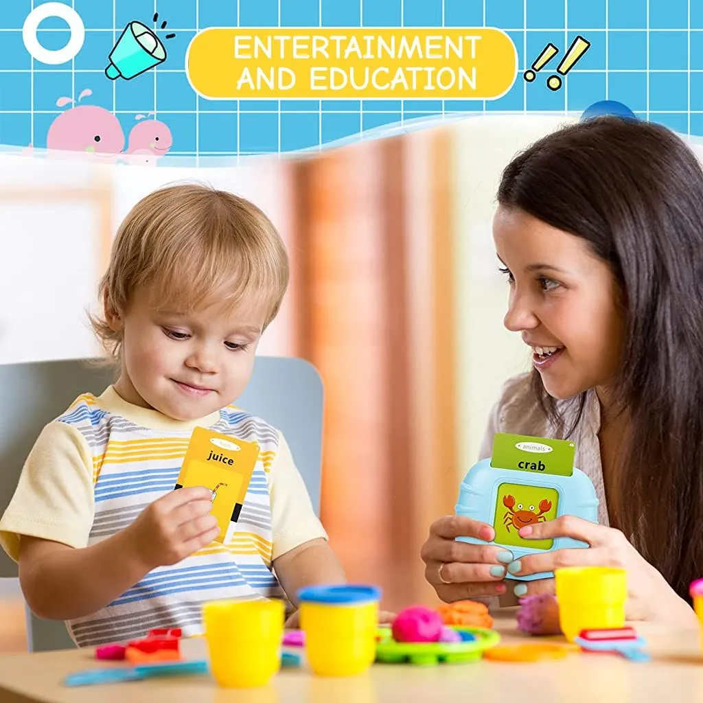 Talking Toy Flash Card for Kids 112 Card Early Language, 224 Words Education Learning Device Educational Toddlers Toys Reading Machinee Gift for Kids Ages 2-6 image 3