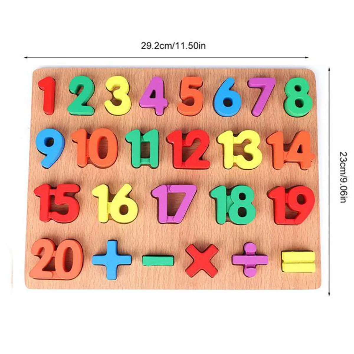 Wooden Letters and Numbers - Math Counting Numbers - Baby Learning - Kids Learning Toys - 25 Pieces