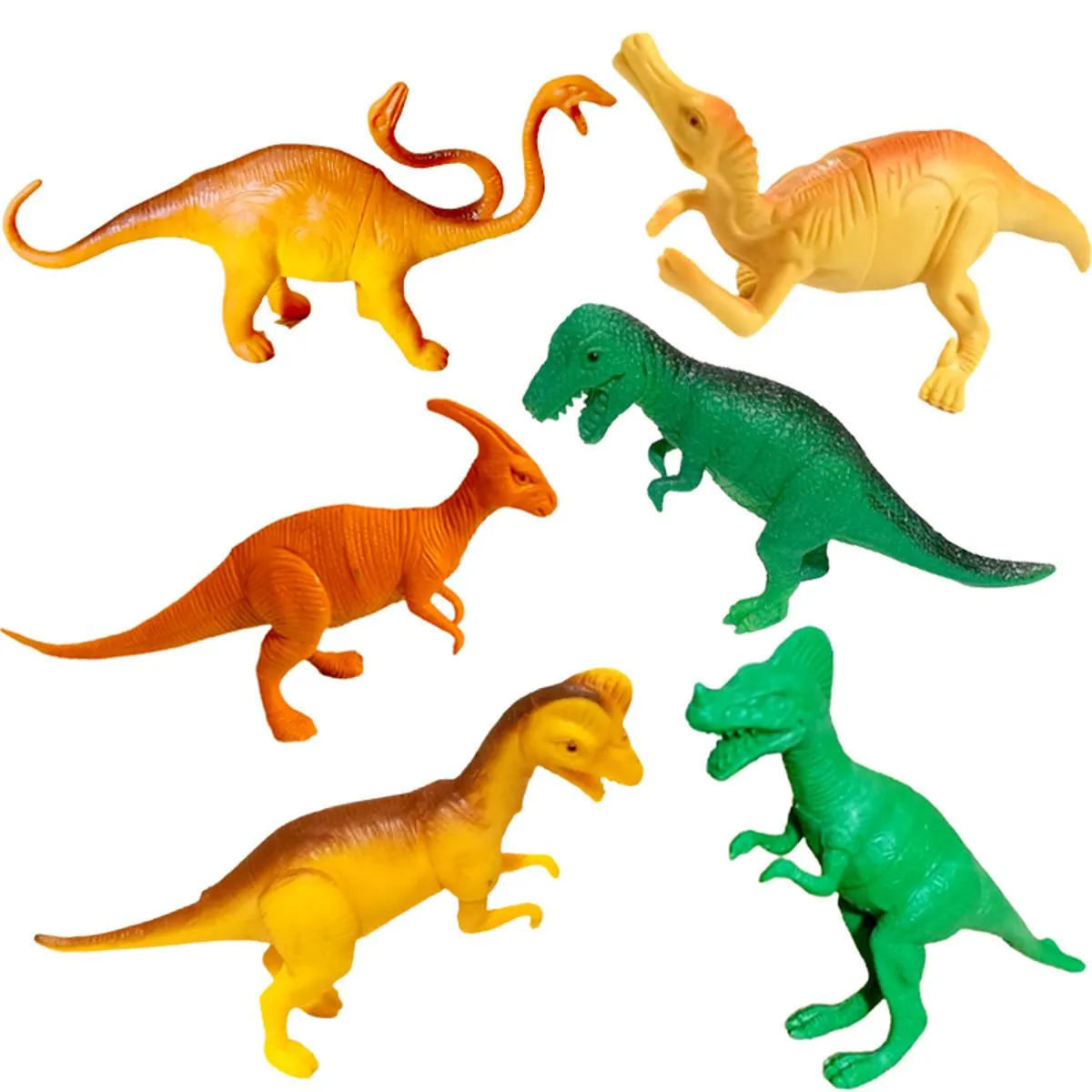 Pack OF 6 - Dinosaur World Jurassic Park Wild Animal Toys For Kids - Jungle Zoo Toy Set For Kids Boys and Girls - 7cm / 6.8 Inch image 4