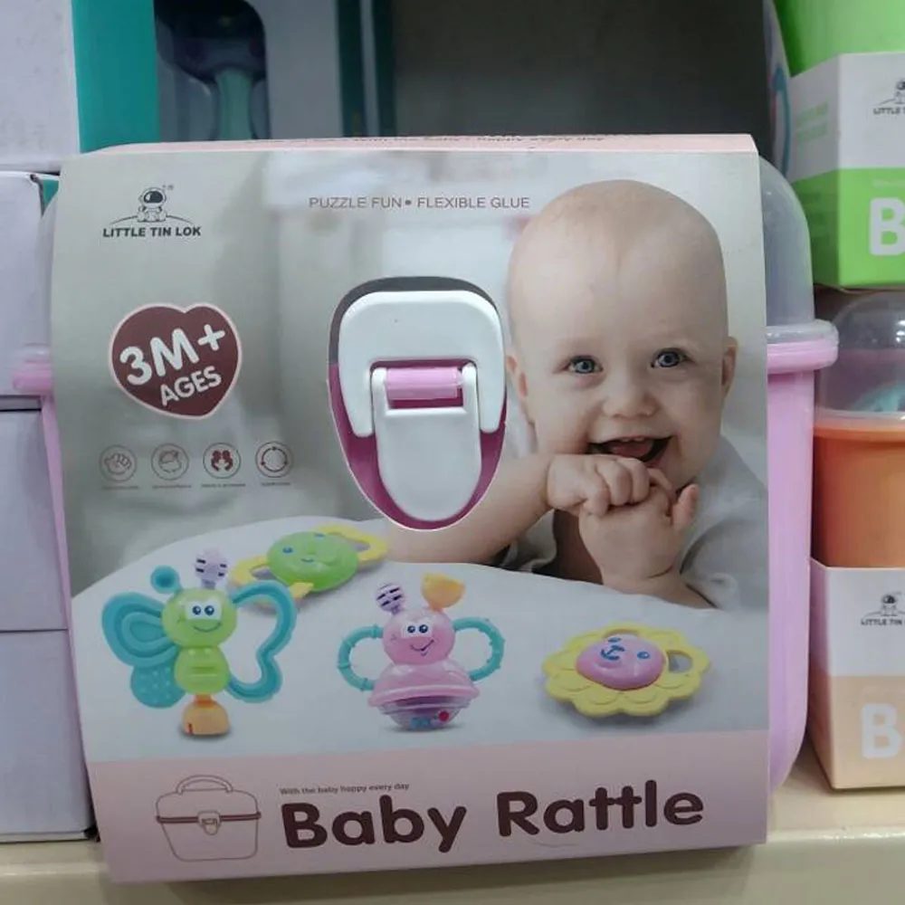 Baby Rattle Toy Set High-Quality Infant Teething Toy, Unisex, image 3
