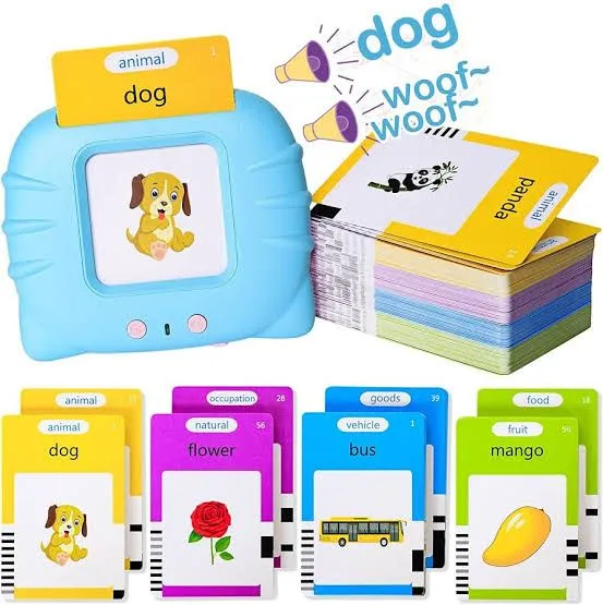 Talking Toy Flash Card for Kids 112 Card Early Language, 224 Words Education Learning Device Educational Toddlers Toys Reading Machinee Gift for Kids Ages 2-6 image 8