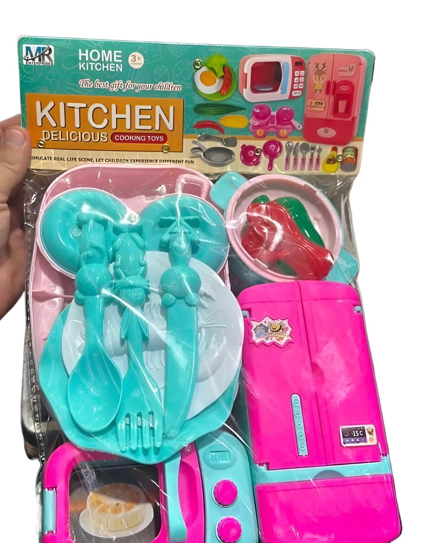 Kids Kitchen Acessories Microwave , Fridge Play Set Best Quality Kitchen Appliances Play Sets Girls Home Made Chef Kitchen Set 15+ Pes Best Kitchen Utensils Make Kids Busy image 1