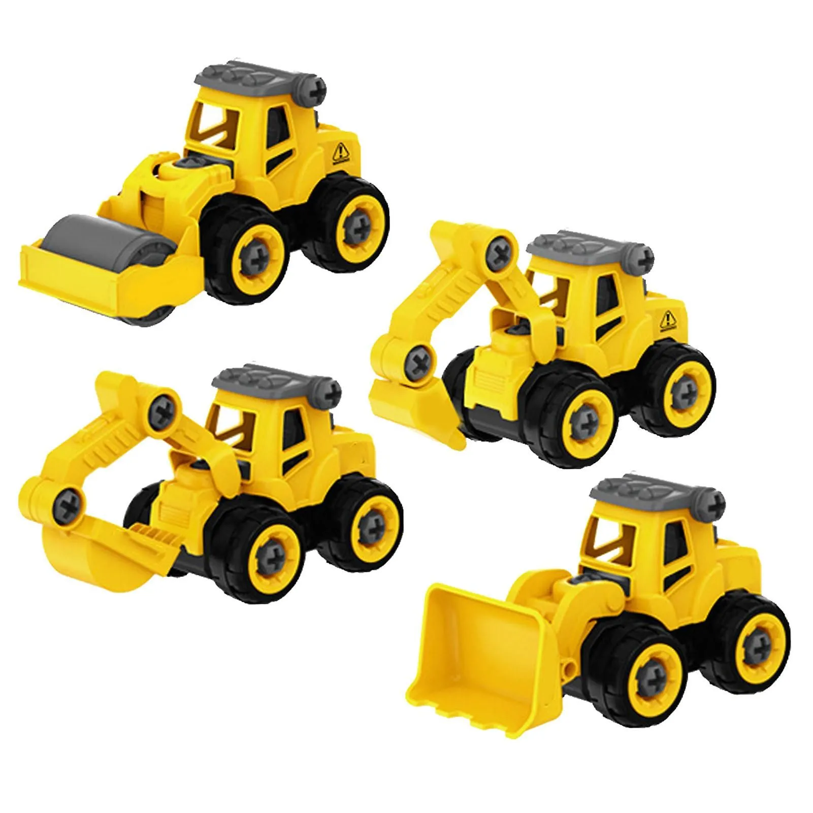 4 In 1 Construction Vehicles Truck Toys Set Take Apart Educational Portable Engineering Tool  Toys Playset For Kids image 3