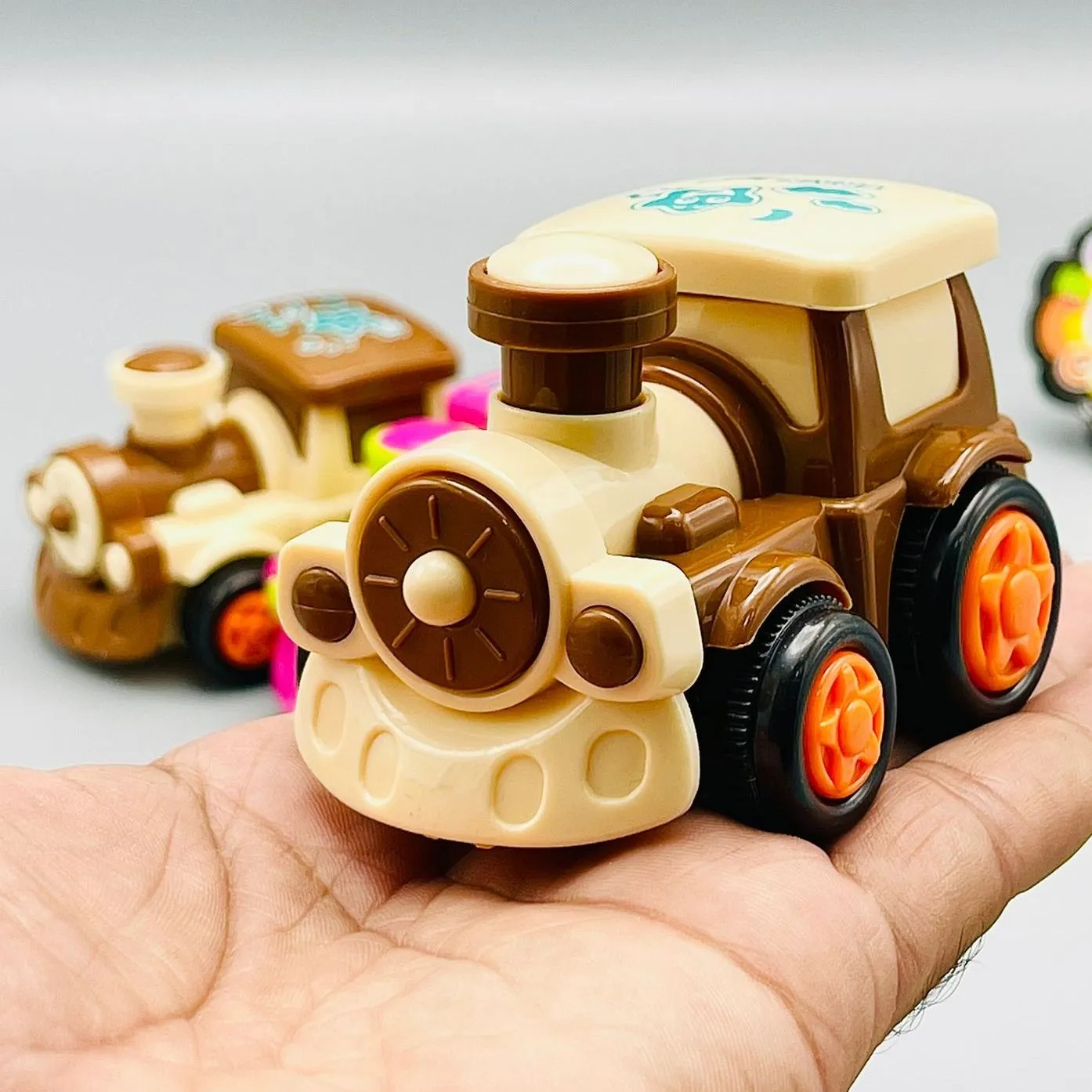 Kids Toy Mini Car Train, Friction Car Pull Back Train Gift For Kids And Children image 3