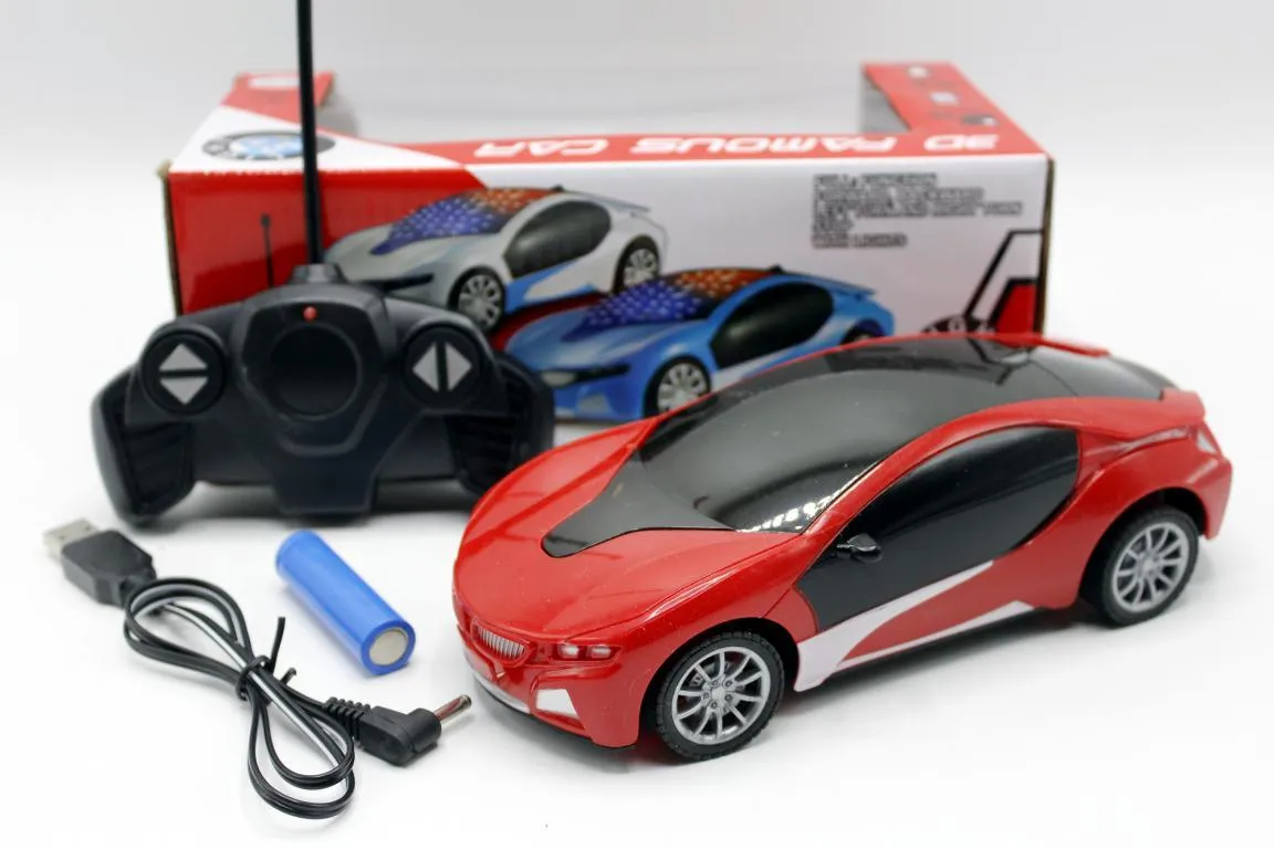 3D Famous Car Remote Control Car With 3D Lights - Rechargeable image 3