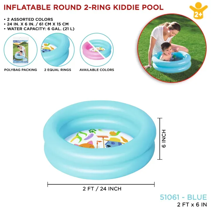 Bestway Kids Pool Inflatable Swimming Pool for Children 24" X 6" image 5