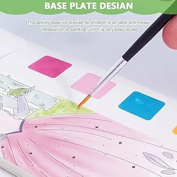 Pocket Watercolor Painting Book, DIY Magic Water Coloring Books with a Brush, Watercolor Pocket Palette, Reusable Paint with Water Books for Kid Age 3-10 image 5
