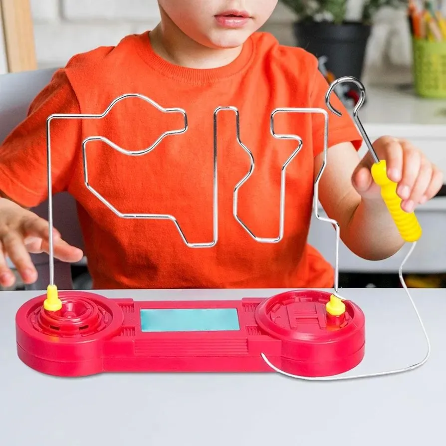 Electric Bump Maze Game Stable Touch Puzzle Game Sturdy Collision Supplies Universal Buzz Wire Game Electric Shock Toy for Christmas Kids Birthday image 3