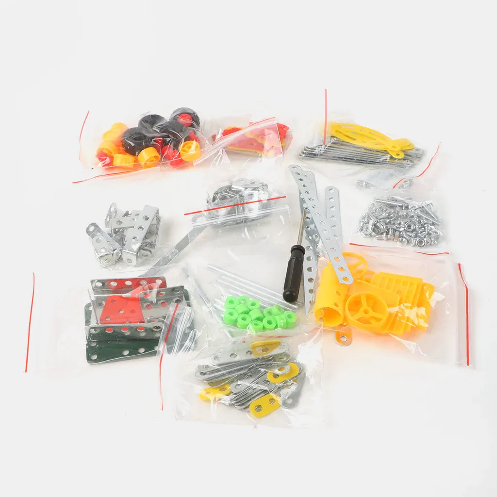 Alloy Puzzle Building Block Toys - Alloy Mechano Blocks Toy for Kids - Build, Create, and Explore with 25 Models and 239 Pieces image 2