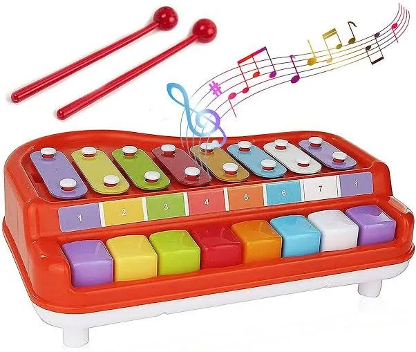Colorful Kids Piano Xylophone Toy with 8-Scale Music - Educational Music Instrument for Toddlers image 2
