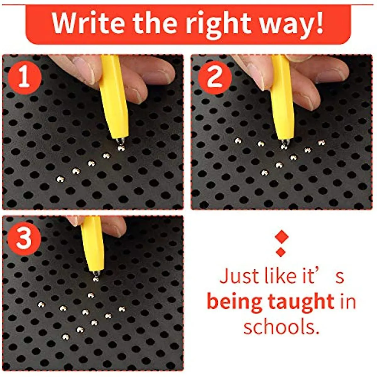 Magnet Learning Board Drawing Magnetic Slate Magic Slate With Replacement Stylus Pen for Free Play Magnet Pad Magnetic Drawing Board image 4