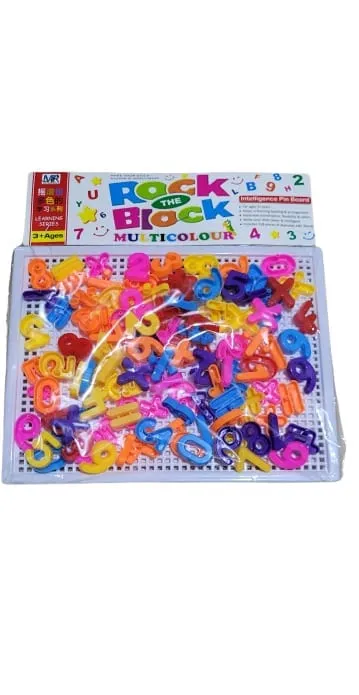 Educational Peg Board For Learning English Aplhabets Pin Board Kids Spelling And Words Learner Board 75+ Alphabatical Pins image 8