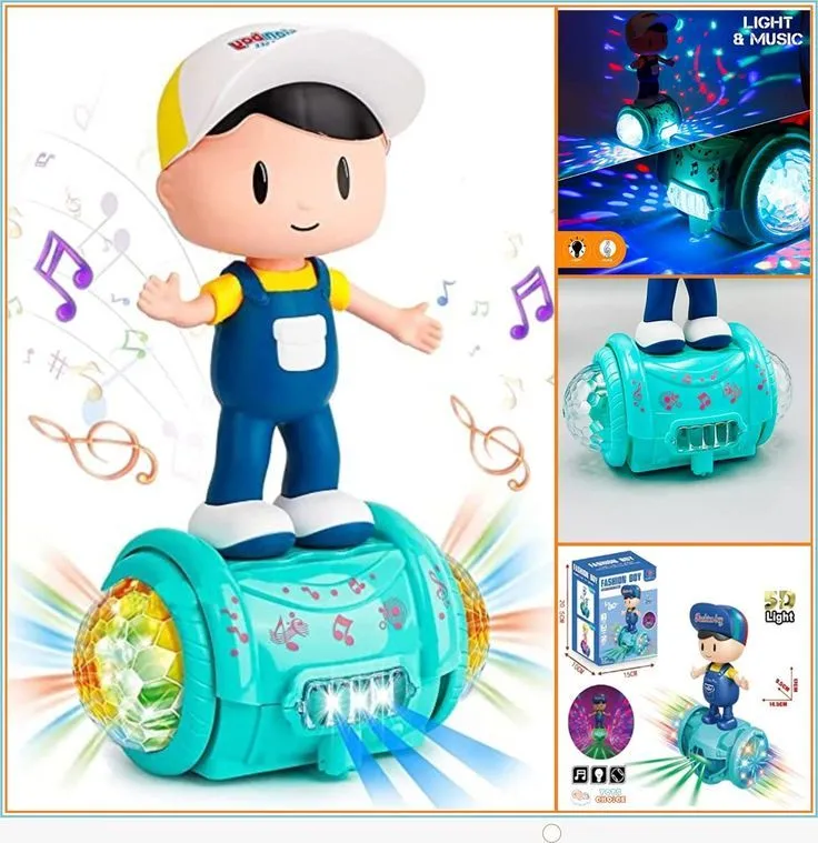 Zest 4 Toyz Musical Toy for Kids 360 Degree Rotating Dancing Boy Doll Toy with 5d Light & Sound Bump & Go Action Toy for 1 Year Old Kids Boys Girls( image 4