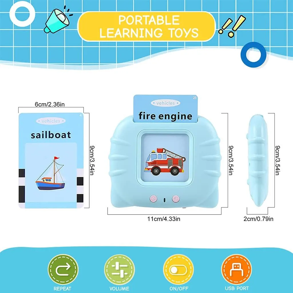 Talking Toy Flash Card for Kids 112 Card Early Language, 224 Words Education Learning Device Educational Toddlers Toys Reading Machinee Gift for Kids Ages 2-6 image 4