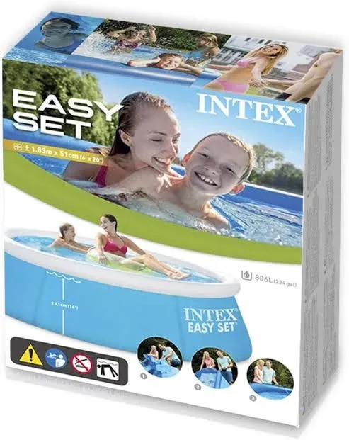 INTEX Easy Set Pool 6 Ft X 20" Inflatable Swimming Pool with Durable Liner And Quick Setup image 3