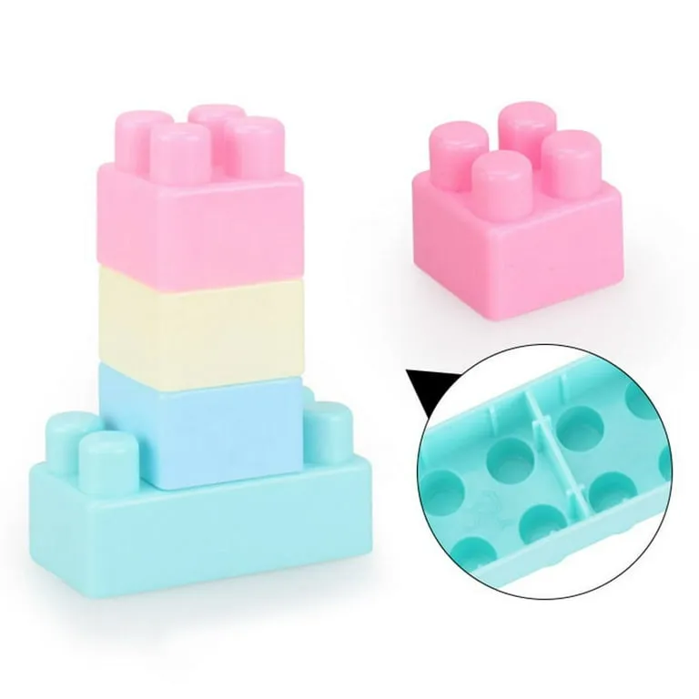 47 pcs Macaron Building Blocks, Children's Large Building Blocks, Light Colors blocks Collage Assembly Educational Toys, Hands-on Brain Games image 4