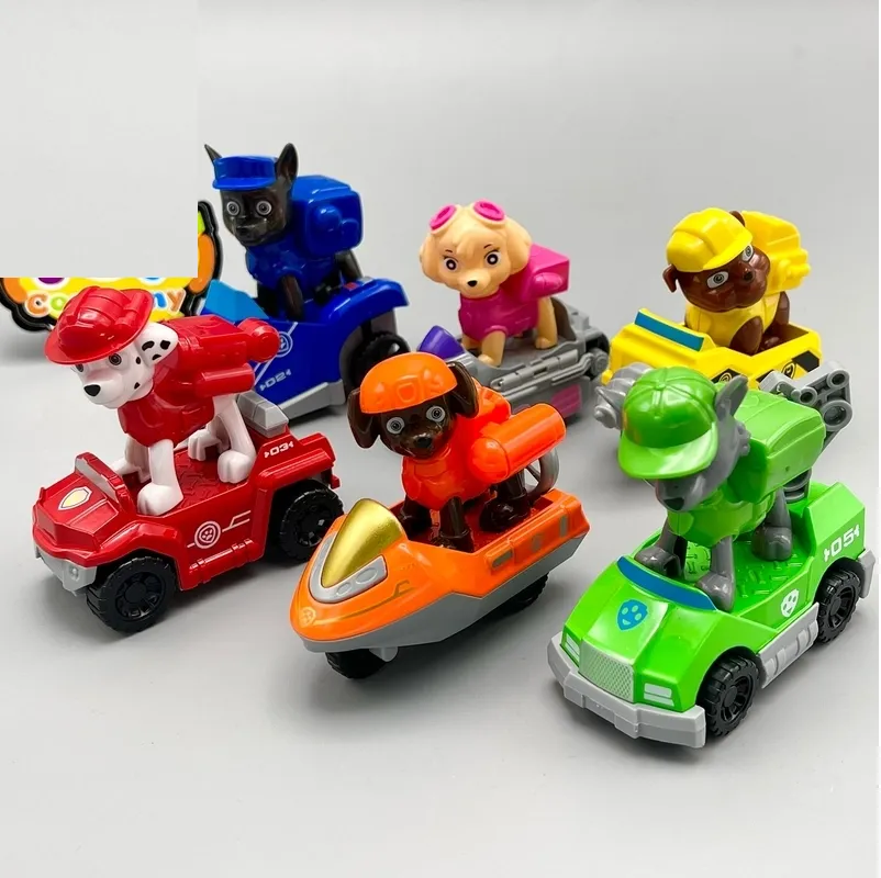 Paw Patrol Dogs Rescue Set Puppy Patrol Toys Cars Patrulla Canina Ryder Anime Action Figures Model Car Toy Gift image 2