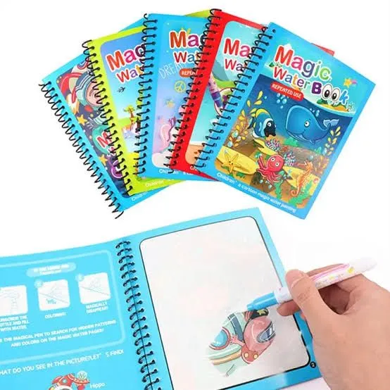 Water Colouring Book Water Colouring Book Water Magic Book Water Colouring Books Water Magic Colouring Water Pictures Children Painting and Colouring Book Water Pen Travel Activities image 2