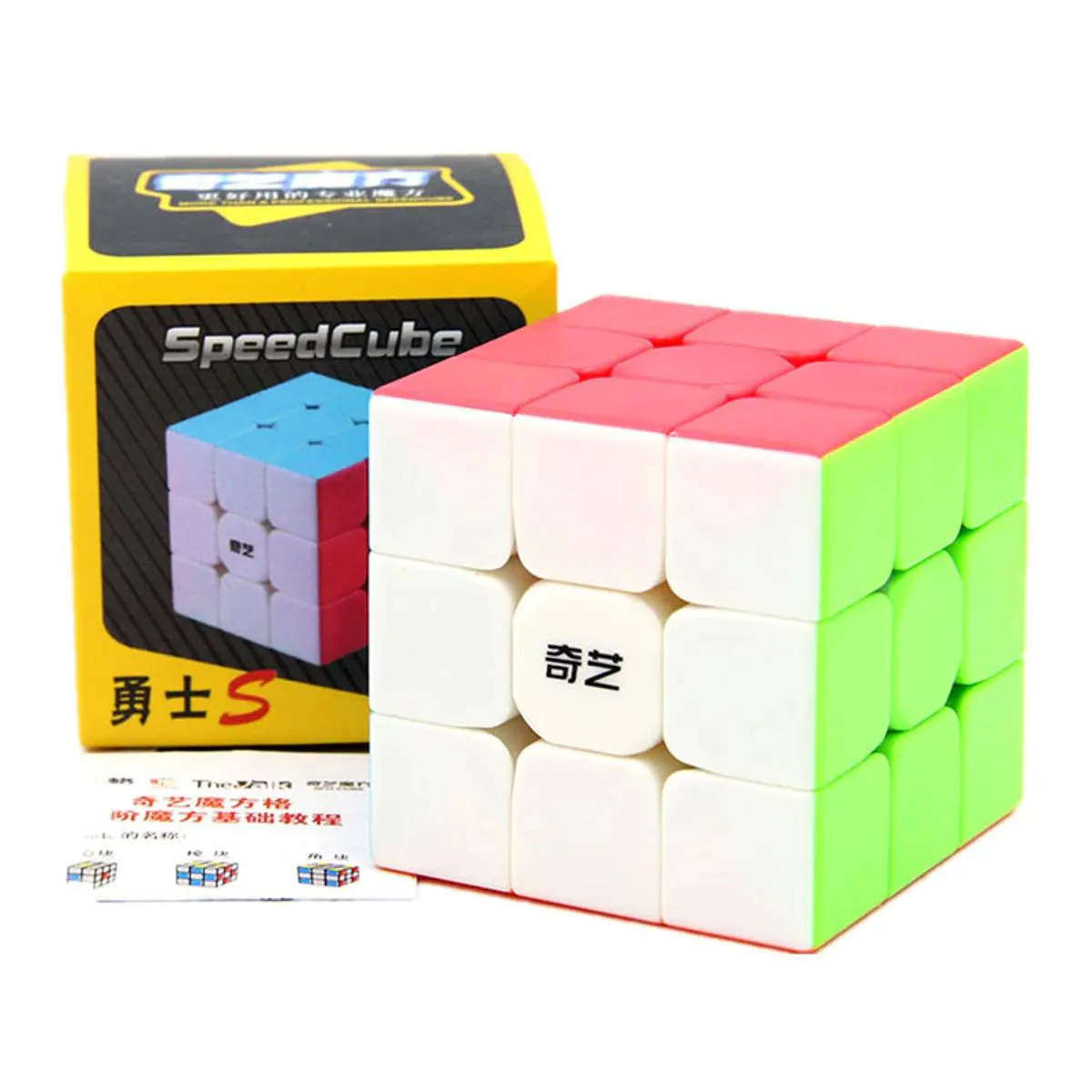 Stickerless 56mm Qiyi Warrior S Rubiks Cube 3x3 - Magic Speed Cube Puzzle Toys