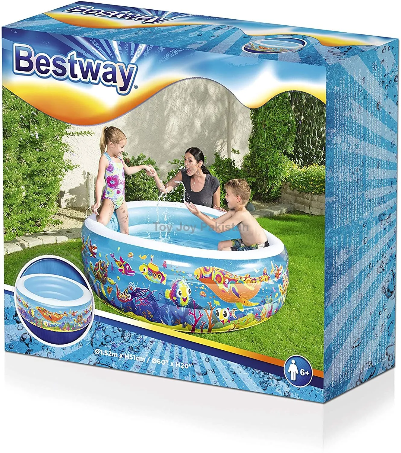 Bestway Pool 60"x20" Jumbo Pattern Round Character Play Pool image 5