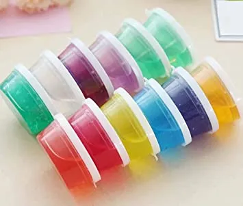 Slime kit Pack Of 24, Colors Non-Toxic Clear Crystal Slime Soft Jelly Clay Putty mud Stress Relief Toy Jelly Toy for Kids & Adult, DIY Slime Making- Multi Color image 7