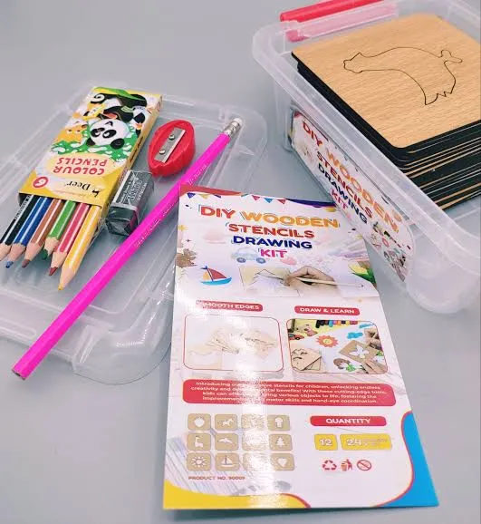 26 Pcs DIY Alphabets Wooden Drawing Aid Set Toys Children Painting Stencil Templates Coloring Board Kids Doodles Educational Puzzle Toy image 4