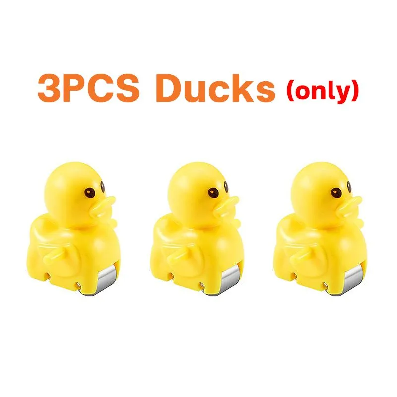 3 Pes Small Yellow  Duck For Electric Rail Racing Track Climbing Stairs Toy Music Duck Roller Coaster Toy Racing Duck Track For Boys And Girls Only Ducks image 1