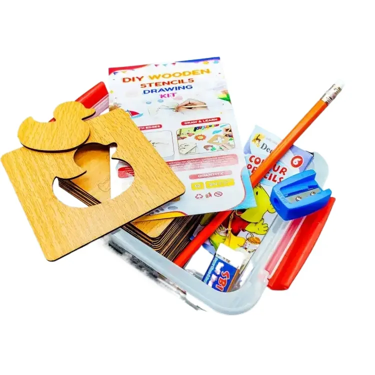 26 Pcs DIY Alphabets Wooden Drawing Aid Set Toys Children Painting Stencil Templates Coloring Board Kids Doodles Educational Puzzle Toy image 5