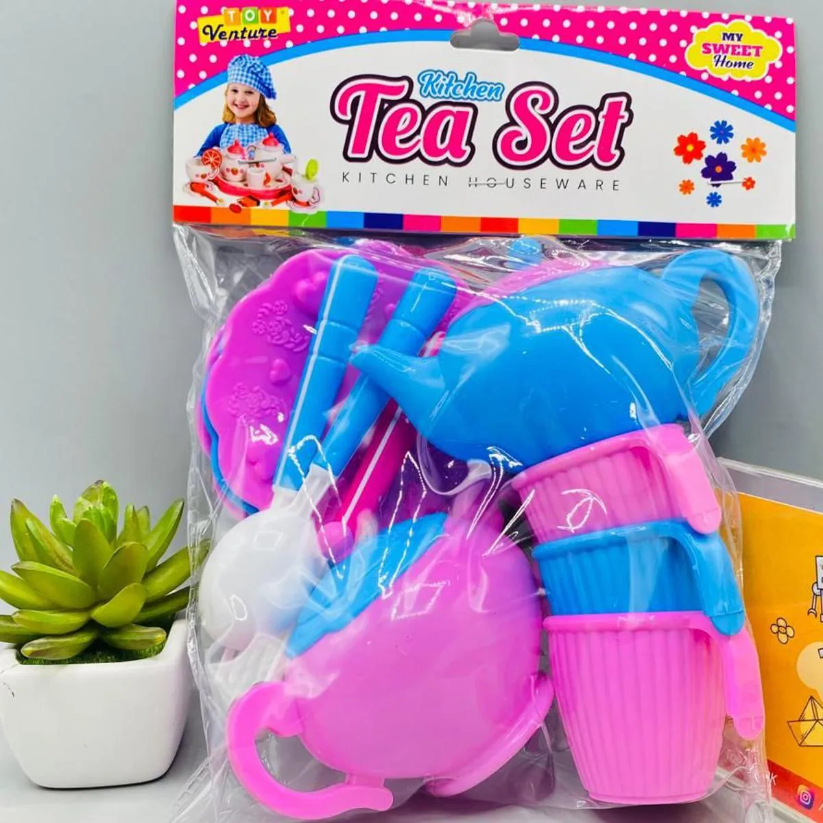 Kitchen Tea Set for Kids Pretend Play Tea Party Set with Cups And Plates for Boys And Girls image 1