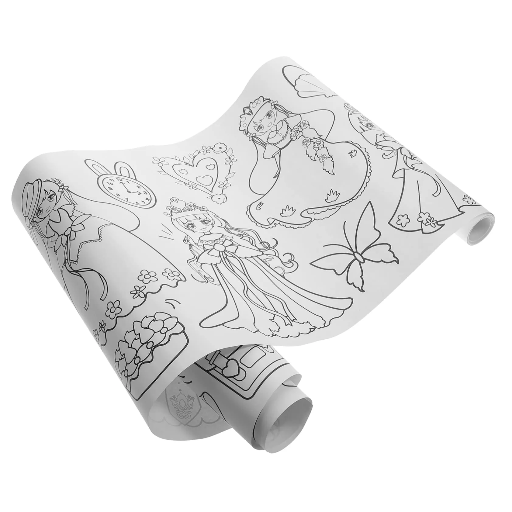 DIY Children Drawing Toys Arts Creative Handmade Graffiti Scroll Color Filling Painting Drawing Paper with Watercolor Pigments With 6 Poster Color Roll Size 150 x 19.7 CM: image 5
