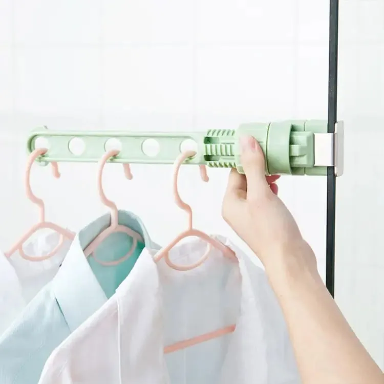 Window Frames Clothes Horse, Clothes Fan for Wall Interior Window Door 5 Hole Clip Hanger Holes Hanging Rack for Inside, Outside, Travel, Hotel Dignified image 6