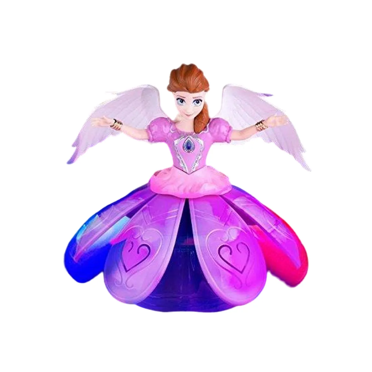 Angel Girl Dancing With Light & Music - purple