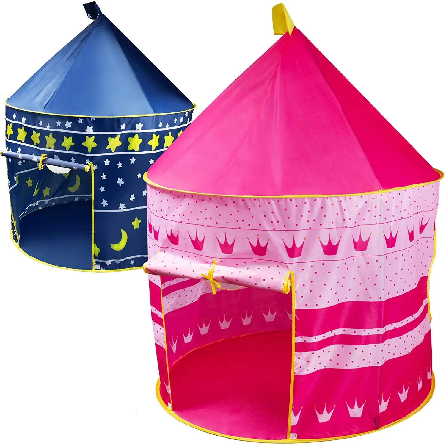 Kids Tent Toy Princess Playhouse - Toddler Play House Pink And Blue Castle for Kid Children Girls Boys Baby Indoor & Outdoor Toys Foldable Playhouses Tents with Carry Case Great Birthday Gift Idea