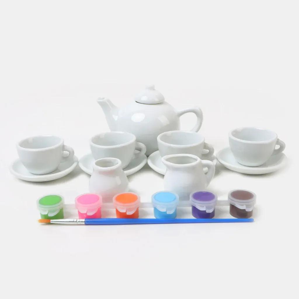 Ceramic Dreamy Tea Set -Time Fun: Paint Your Own Tea Set with our High-Quality DIY Painting Kit image 4